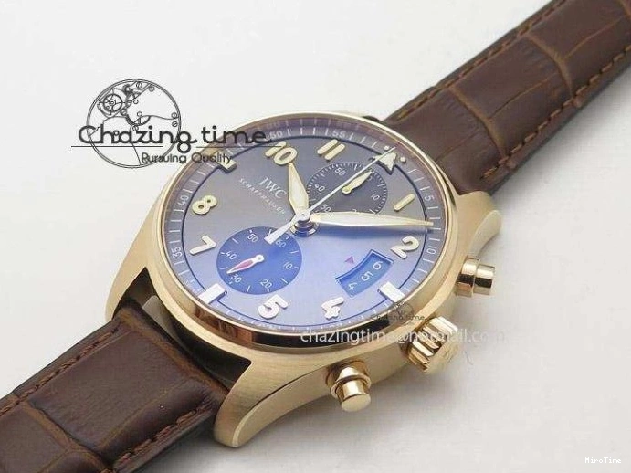 MIROTIME 0208 Pilot Chrono RG 3878 ZF Best Edition Grey Dial On Brown Leather Strap A UrbanChic 7330